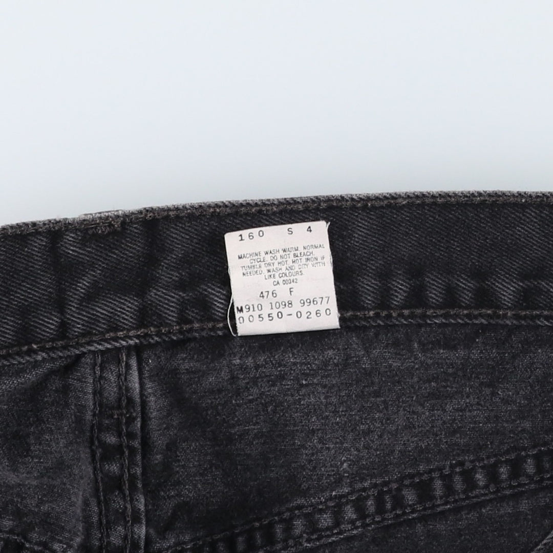 90'S Levi's 550 Relaxed Fit Tapered Black Denim Pants, Made in Canada, Men's Size 34, Vintage cotton black type Vintage Second Hand