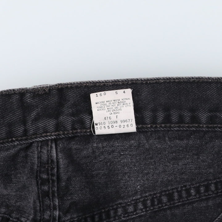 90'S Levi's 550 Relaxed Fit Tapered Black Denim Pants, Made in Canada, Men's Size 34, Vintage cotton black type Vintage Second Hand