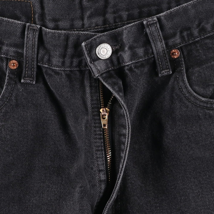 90'S Levi's 550 Relaxed Fit Tapered Black Denim Pants, Made in Canada, Men's Size 34, Vintage cotton black type Vintage Second Hand