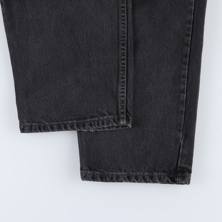 90'S Levi's 550 Relaxed Fit Tapered Black Denim Pants, Made in Canada, Men's Size 34, Vintage cotton black type Vintage Second Hand