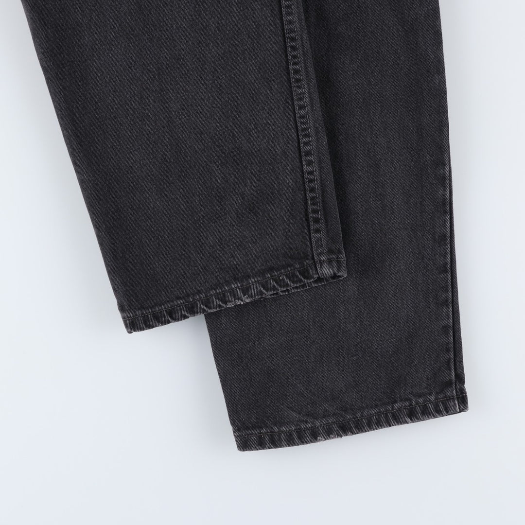 90'S Levi's 550 Relaxed Fit Tapered Black Denim Pants, Made in Canada, Men's Size 34, Vintage cotton black type Vintage Second Hand
