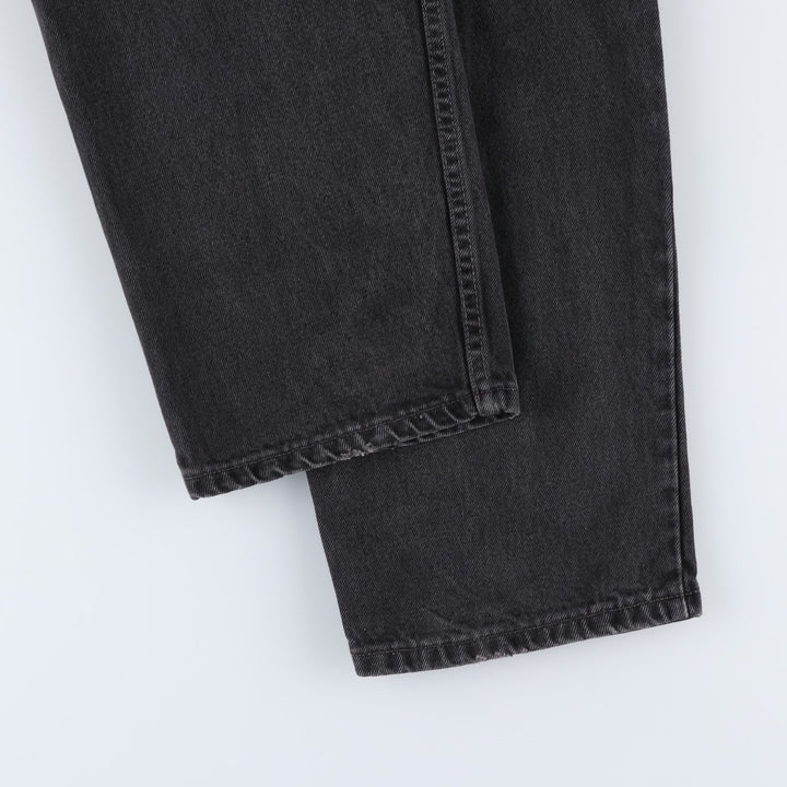 90'S Levi's 550 Relaxed Fit Tapered Black Denim Pants, Made in Canada, Men's Size 34, Vintage cotton black type Vintage Second Hand