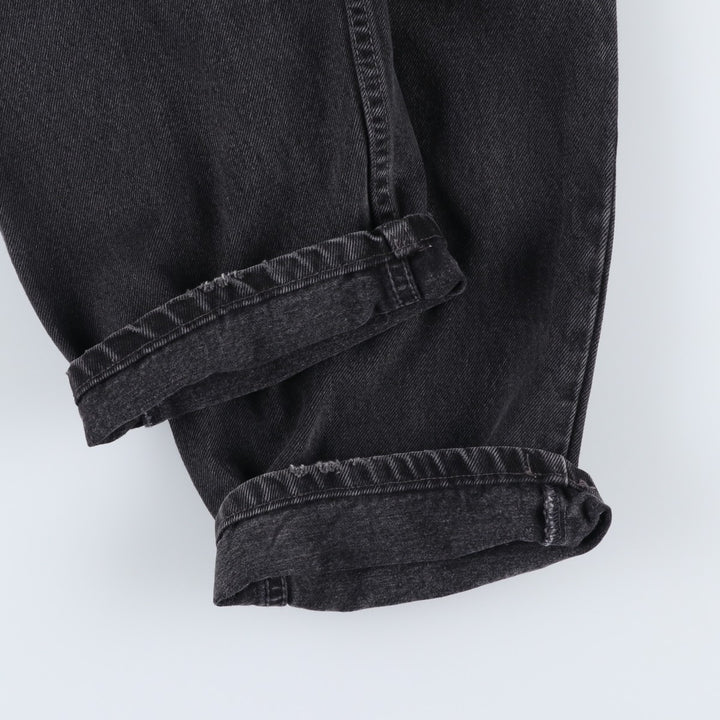 90'S Levi's 550 Relaxed Fit Tapered Black Denim Pants, Made in Canada, Men's Size 34, Vintage cotton black type Vintage Second Hand