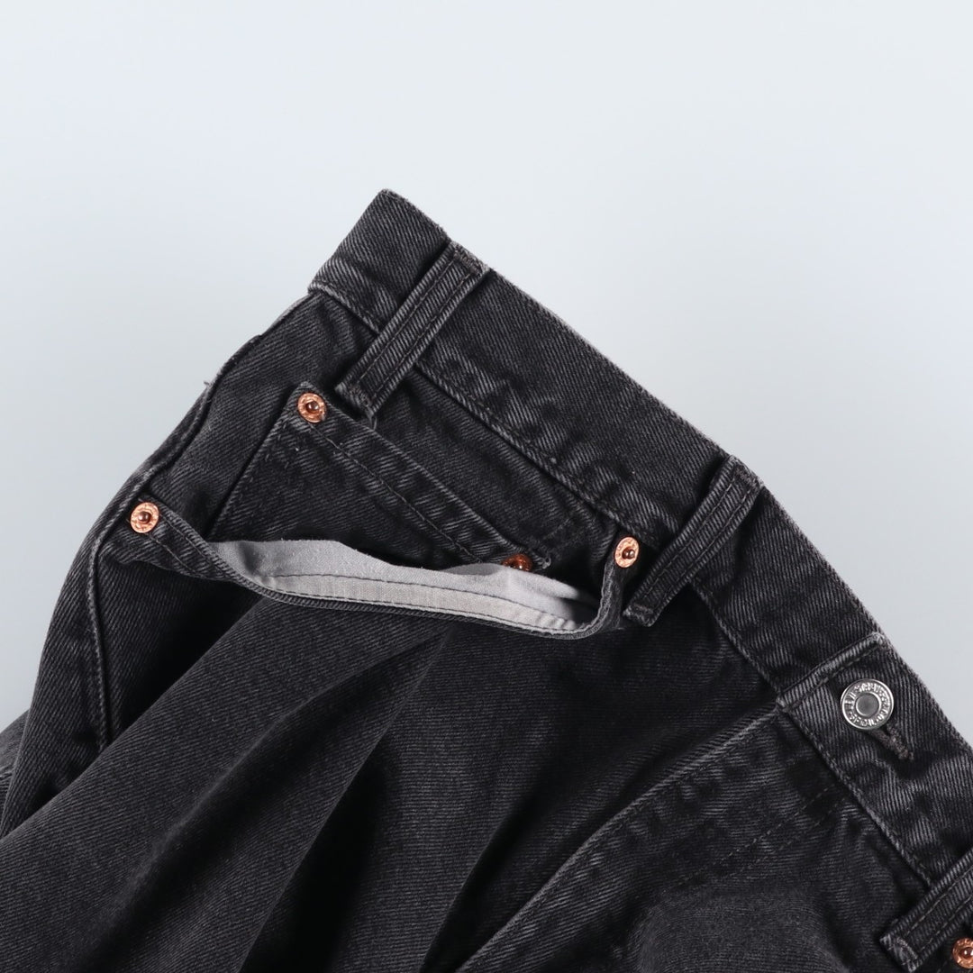 90'S Levi's 550 Relaxed Fit Tapered Black Denim Pants, Made in Canada, Men's Size 34, Vintage cotton black type Vintage Second Hand