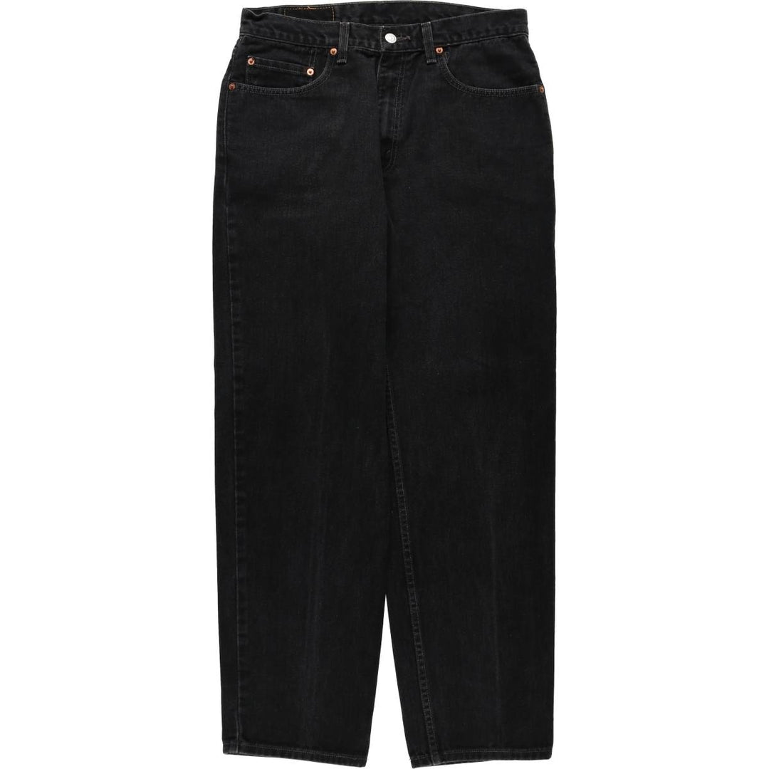 00'S Levi's 550 Relaxed Fit Black Denim Tapered Denim Pants Men's W33 cotton black type Vintage Second Hand