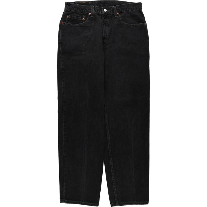 00'S Levi's 550 Relaxed Fit Black Denim Tapered Denim Pants Men's W33 cotton black type Vintage Second Hand