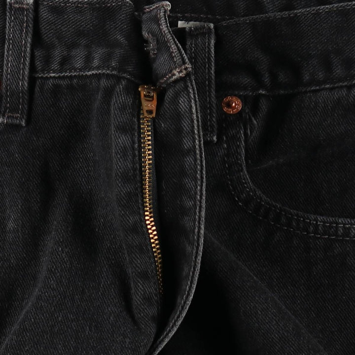 00'S Levi's 550 Relaxed Fit Black Denim Tapered Denim Pants Men's W33 cotton black type Vintage Second Hand