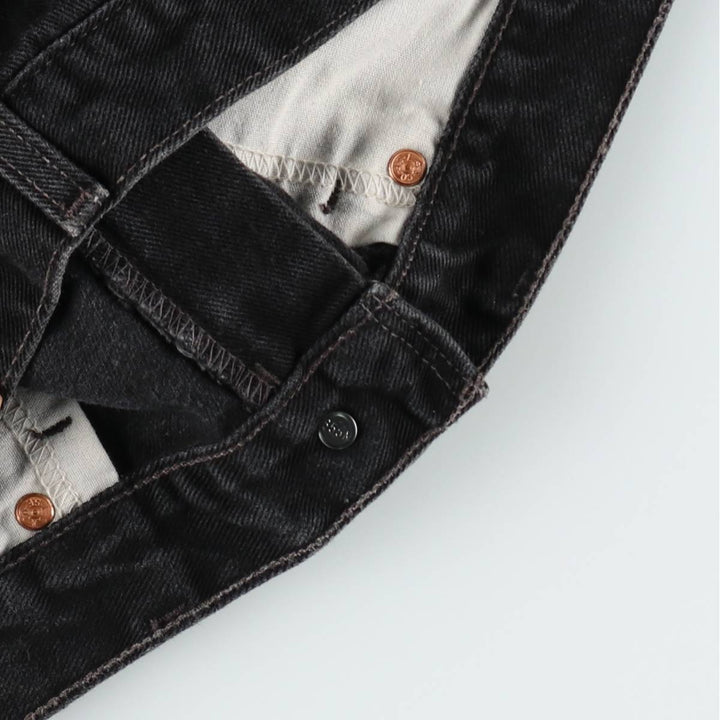 00'S Levi's 550 Relaxed Fit Black Denim Tapered Denim Pants Men's W33 cotton black type Vintage Second Hand