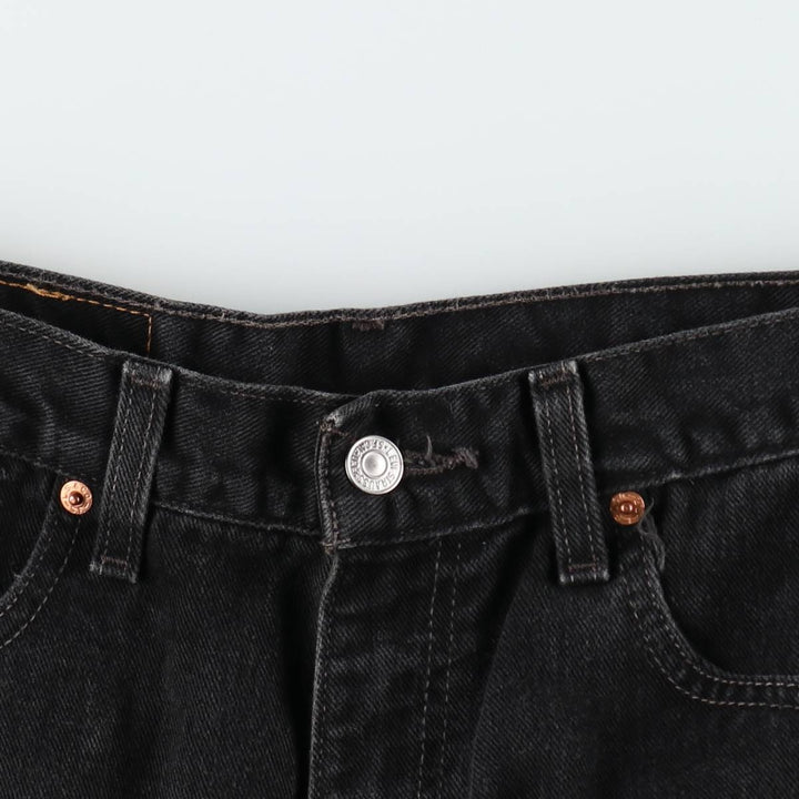 00'S Levi's 550 Relaxed Fit Black Denim Tapered Denim Pants Men's W33 cotton black type Vintage Second Hand