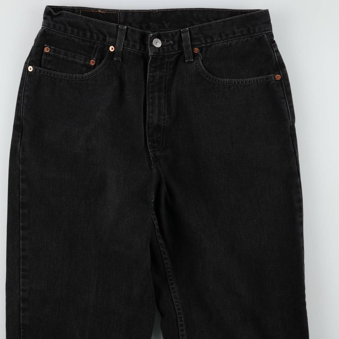 00'S Levi's 550 Relaxed Fit Black Denim Tapered Denim Pants Men's W33 cotton black type Vintage Second Hand