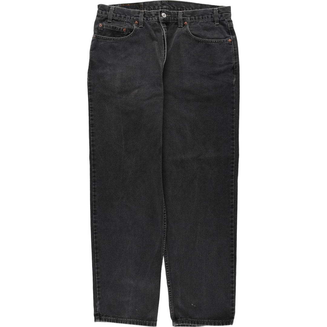 Levi's 550 Black Denim Tapered Jeans, Men's Size W37 (approx.), Vintage unclear black type Vintage Second Hand