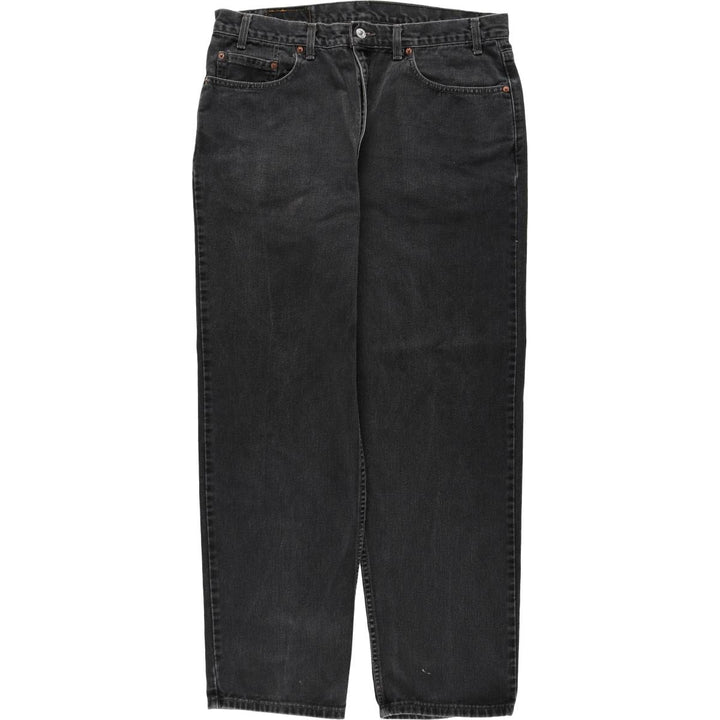 Levi's 550 Black Denim Tapered Jeans, Men's Size W37 (approx.), Vintage unclear black type Vintage Second Hand