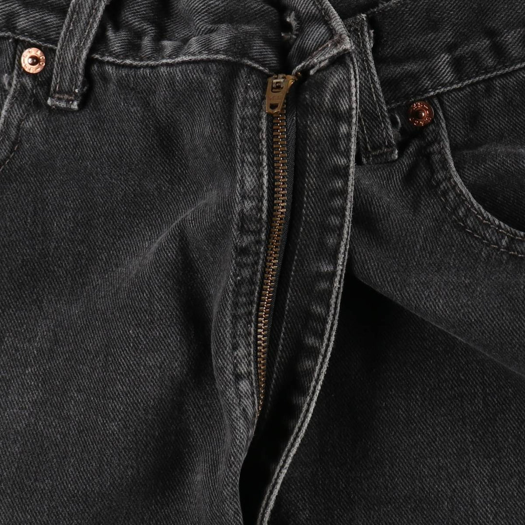 Levi's 550 Black Denim Tapered Jeans, Men's Size W37 (approx.), Vintage unclear black type Vintage Second Hand