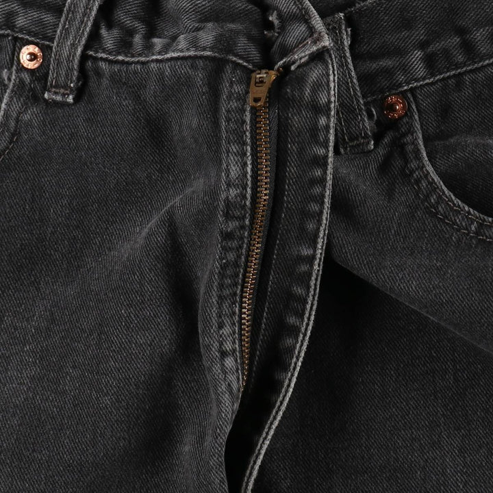 Levi's 550 Black Denim Tapered Jeans, Men's Size W37 (approx.), Vintage unclear black type Vintage Second Hand