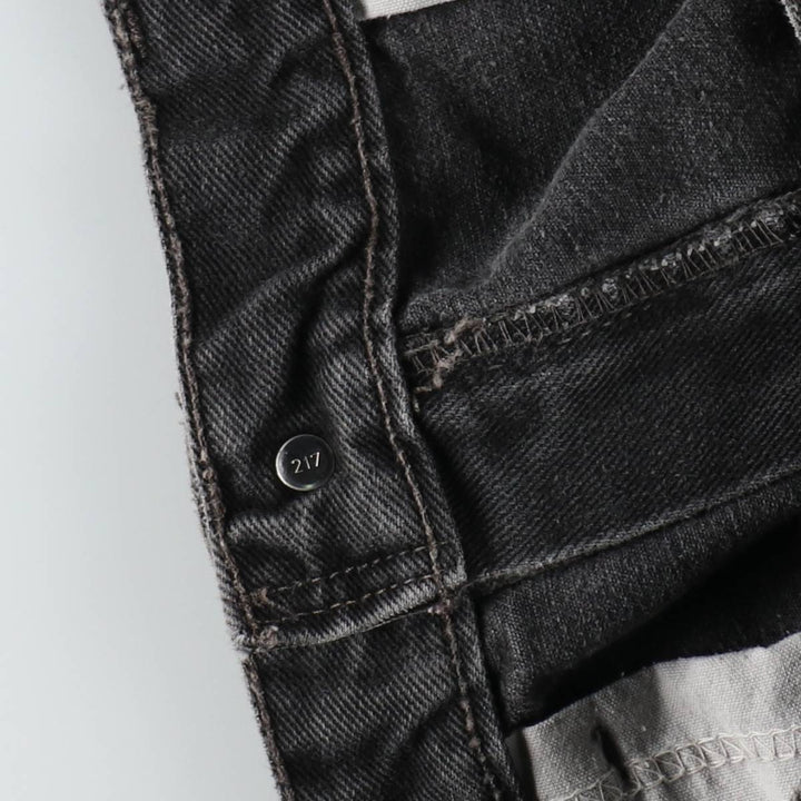 Levi's 550 Black Denim Tapered Jeans, Men's Size W37 (approx.), Vintage unclear black type Vintage Second Hand