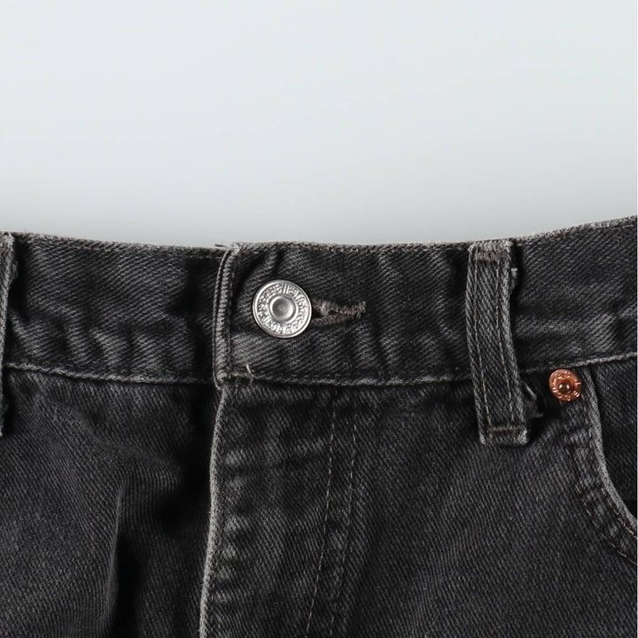Levi's 550 Black Denim Tapered Jeans, Men's Size W37 (approx.), Vintage unclear black type Vintage Second Hand