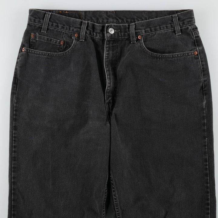 Levi's 550 Black Denim Tapered Jeans, Men's Size W37 (approx.), Vintage unclear black type Vintage Second Hand