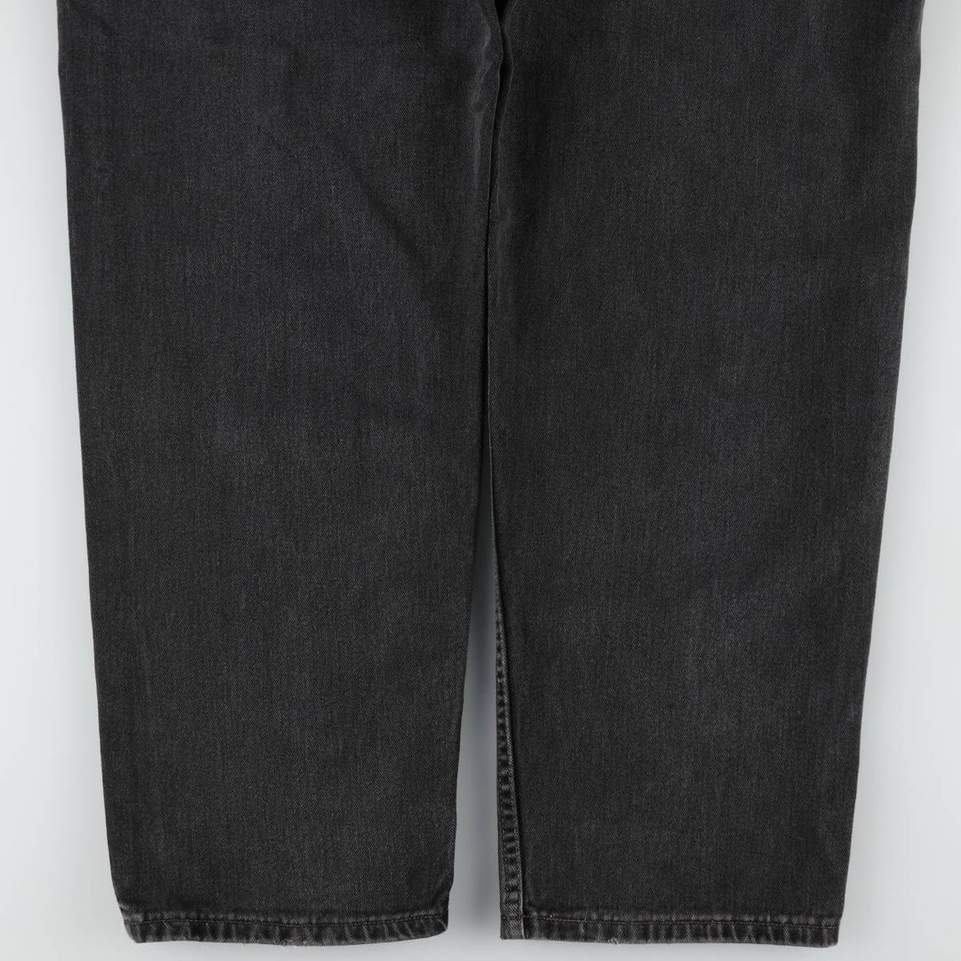 Levi's 550 Black Denim Tapered Jeans, Men's Size W37 (approx.), Vintage unclear black type Vintage Second Hand