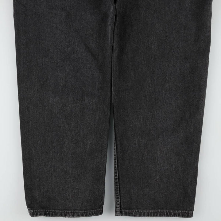 Levi's 550 Black Denim Tapered Jeans, Men's Size W37 (approx.), Vintage unclear black type Vintage Second Hand