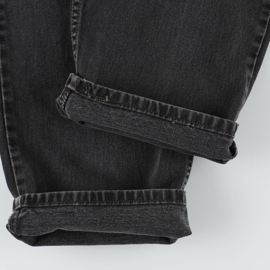 Levi's 550 Black Denim Tapered Jeans, Men's Size W37 (approx.), Vintage unclear black type Vintage Second Hand
