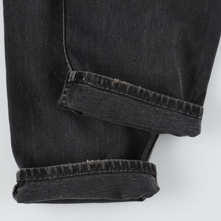 Levi's 550 Black Denim Tapered Jeans, Men's Size W37 (approx.), Vintage unclear black type Vintage Second Hand