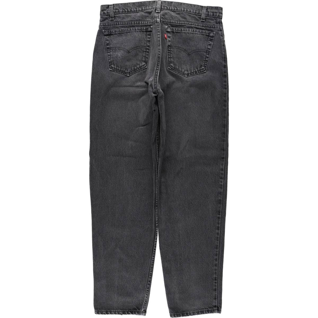90'S Levi's 550-0260 Black Denim Tapered Denim Pants, Made in USA, Men's, Size W35, Vintage cotton black type Vintage Second Hand