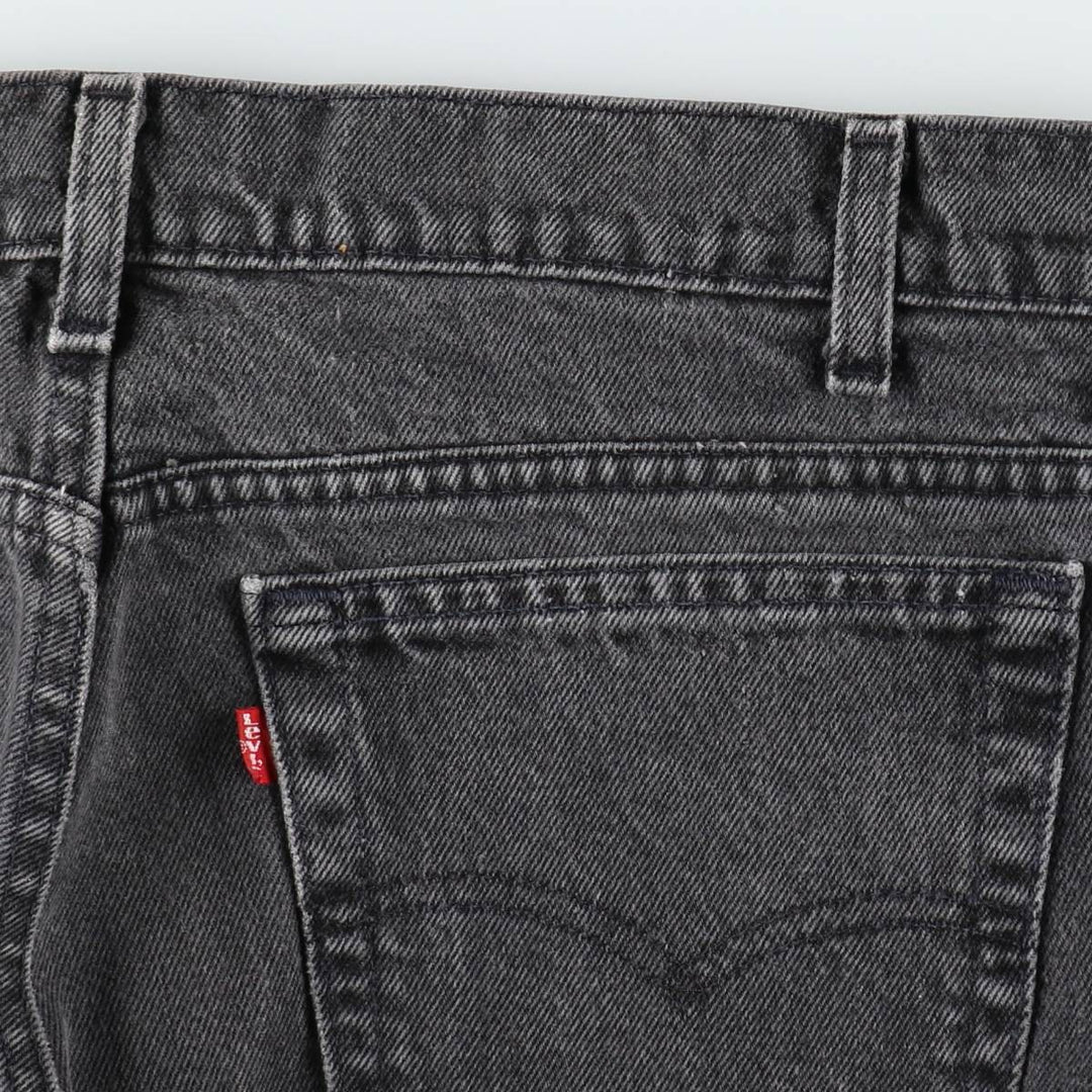 90'S Levi's 550-0260 Black Denim Tapered Denim Pants, Made in USA, Men's, Size W35, Vintage cotton black type Vintage Second Hand