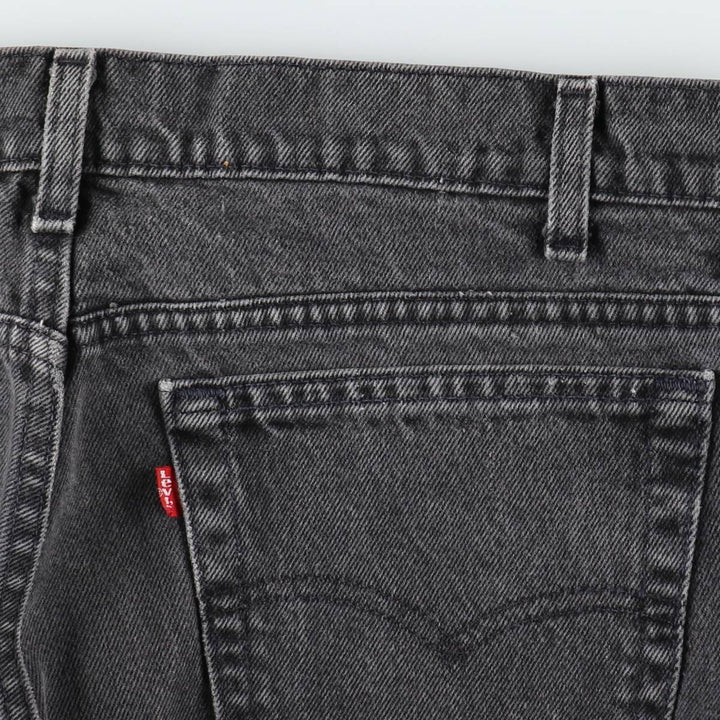 90'S Levi's 550-0260 Black Denim Tapered Denim Pants, Made in USA, Men's, Size W35, Vintage cotton black type Vintage Second Hand