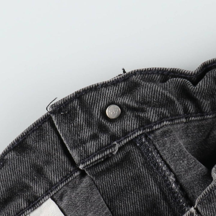 90'S Levi's 550-0260 Black Denim Tapered Denim Pants, Made in USA, Men's, Size W35, Vintage cotton black type Vintage Second Hand