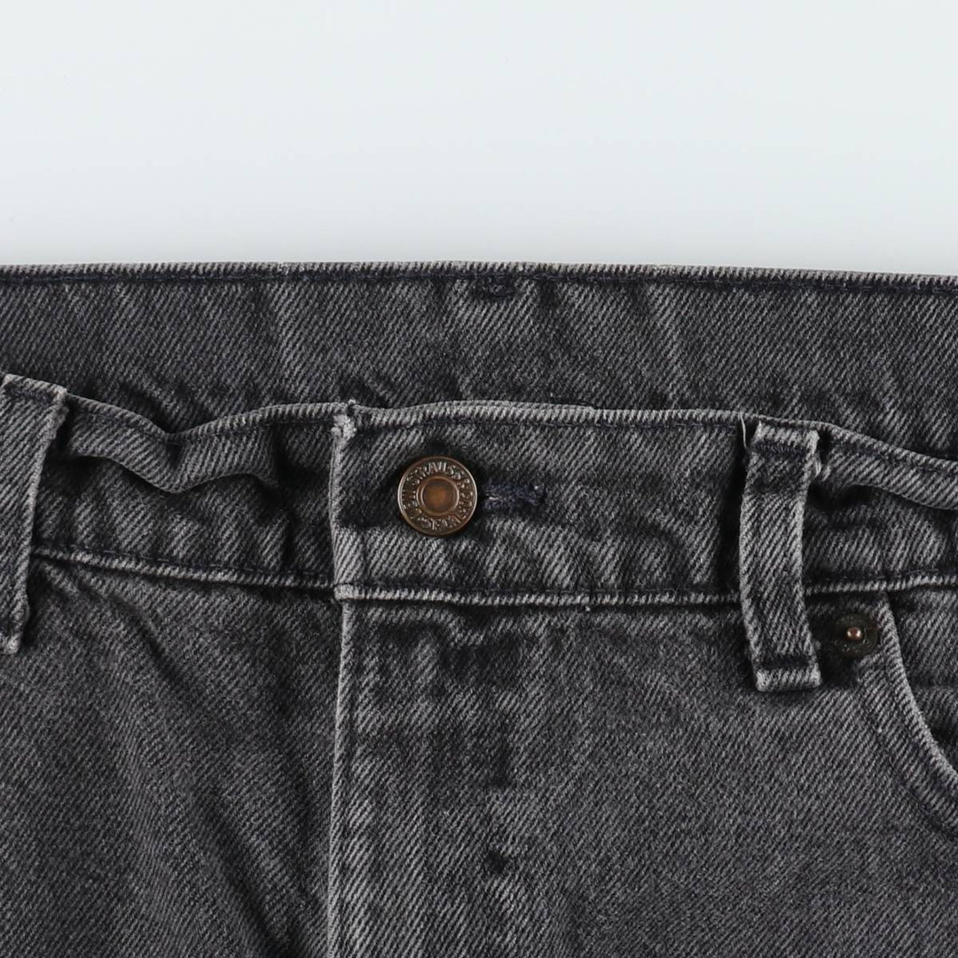 90'S Levi's 550-0260 Black Denim Tapered Denim Pants, Made in USA, Men's, Size W35, Vintage cotton black type Vintage Second Hand