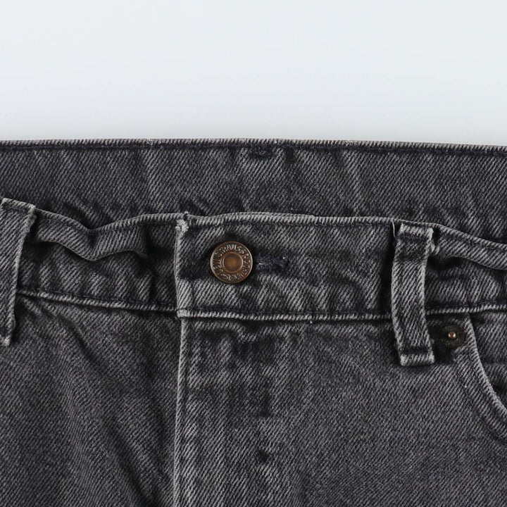 90'S Levi's 550-0260 Black Denim Tapered Denim Pants, Made in USA, Men's, Size W35, Vintage cotton black type Vintage Second Hand