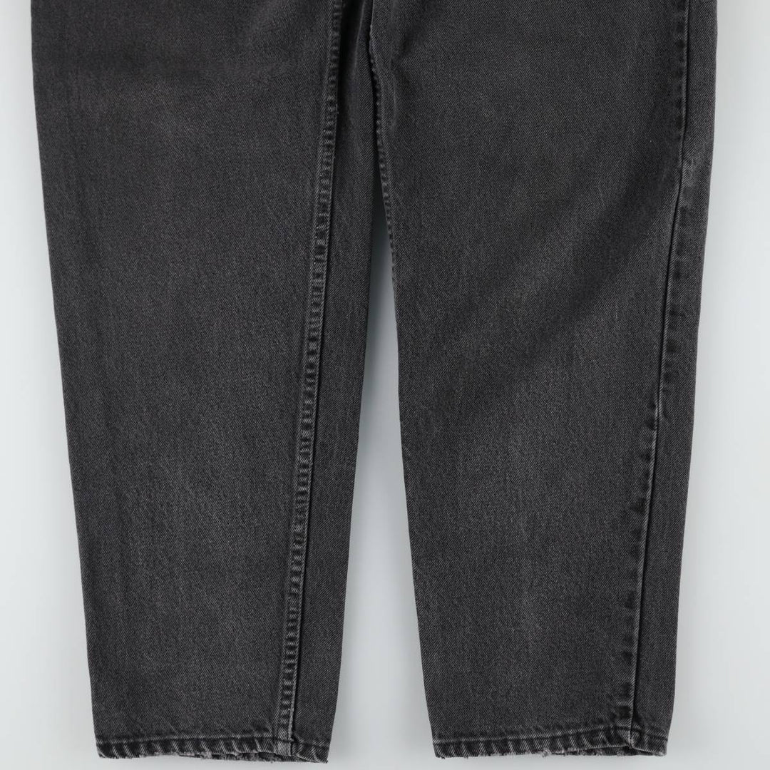 90'S Levi's 550-0260 Black Denim Tapered Denim Pants, Made in USA, Men's, Size W35, Vintage cotton black type Vintage Second Hand