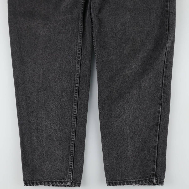 90'S Levi's 550-0260 Black Denim Tapered Denim Pants, Made in USA, Men's, Size W35, Vintage cotton black type Vintage Second Hand