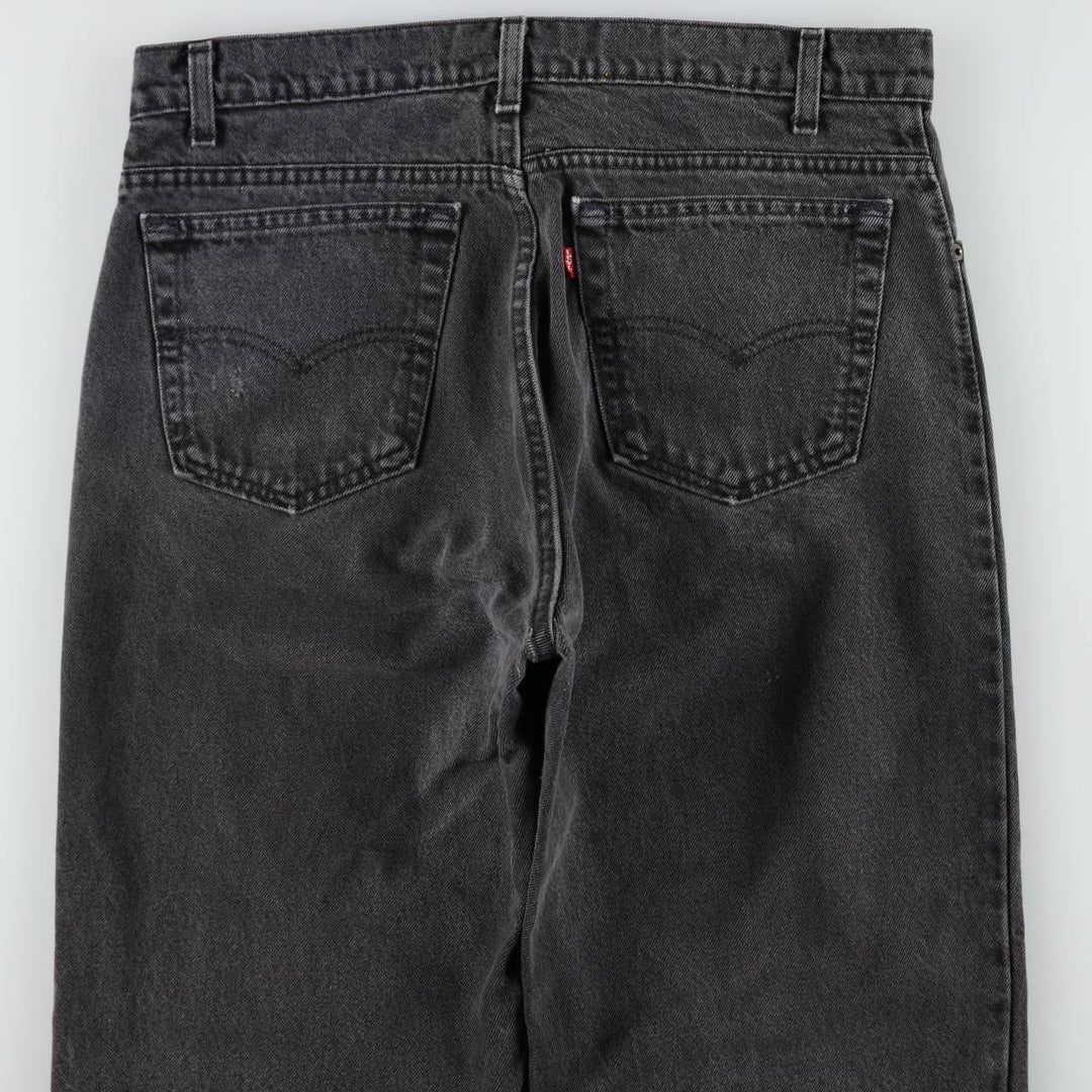 90'S Levi's 550-0260 Black Denim Tapered Denim Pants, Made in USA, Men's, Size W35, Vintage cotton black type Vintage Second Hand