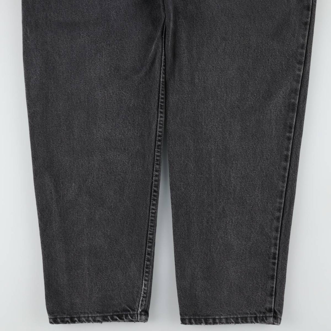 90'S Levi's 550-0260 Black Denim Tapered Denim Pants, Made in USA, Men's, Size W35, Vintage cotton black type Vintage Second Hand