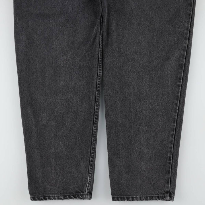 90'S Levi's 550-0260 Black Denim Tapered Denim Pants, Made in USA, Men's, Size W35, Vintage cotton black type Vintage Second Hand