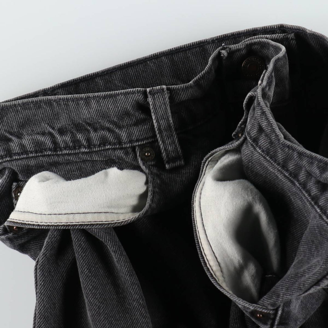 90'S Levi's 550-0260 Black Denim Tapered Denim Pants, Made in USA, Men's, Size W35, Vintage cotton black type Vintage Second Hand