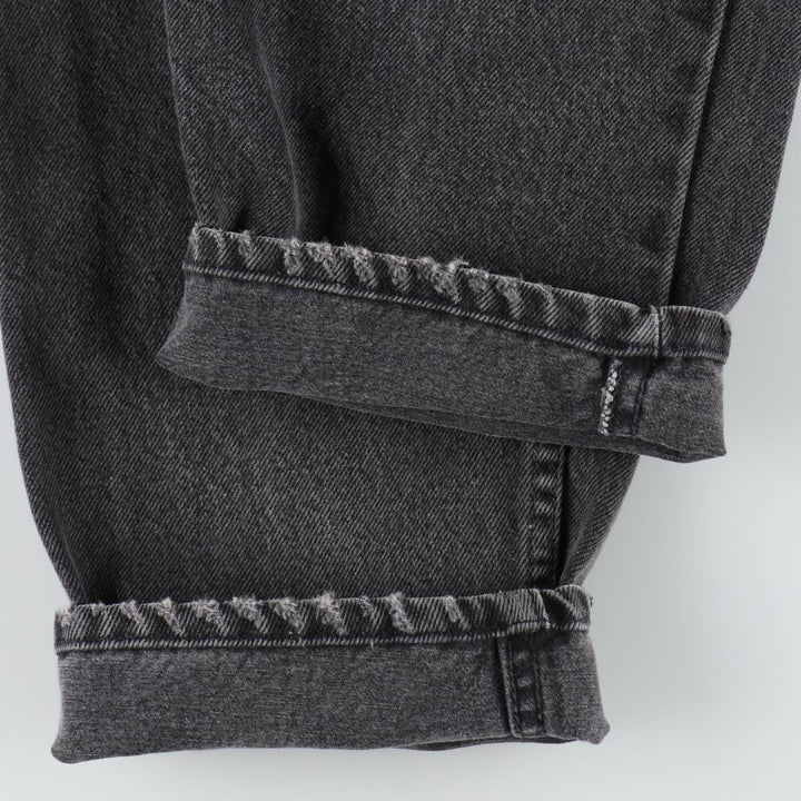 90'S Levi's 550-0260 Black Denim Tapered Denim Pants, Made in USA, Men's, Size W35, Vintage cotton black type Vintage Second Hand