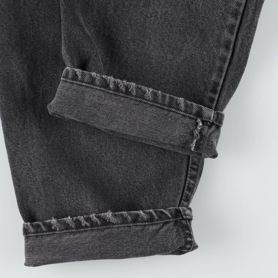 90'S Levi's 550-0260 Black Denim Tapered Denim Pants, Made in USA, Men's, Size W35, Vintage cotton black type Vintage Second Hand