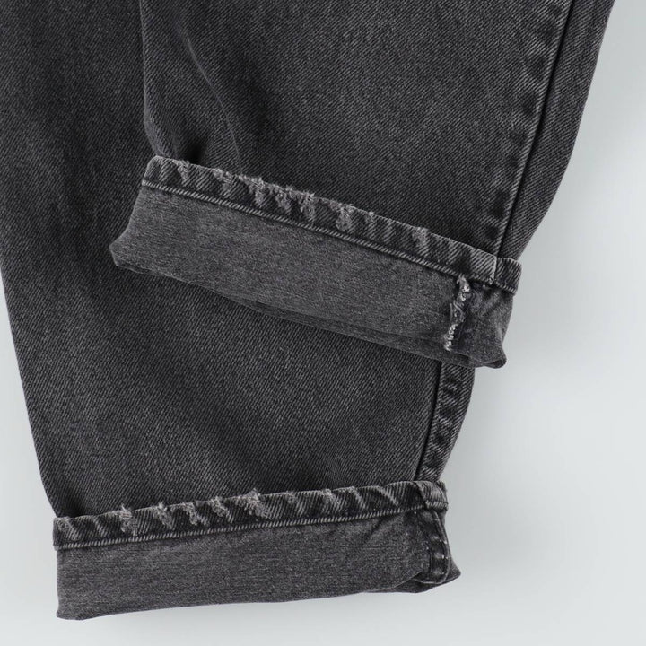 90'S Levi's 550-0260 Black Denim Tapered Denim Pants, Made in USA, Men's, Size W35, Vintage cotton black type Vintage Second Hand