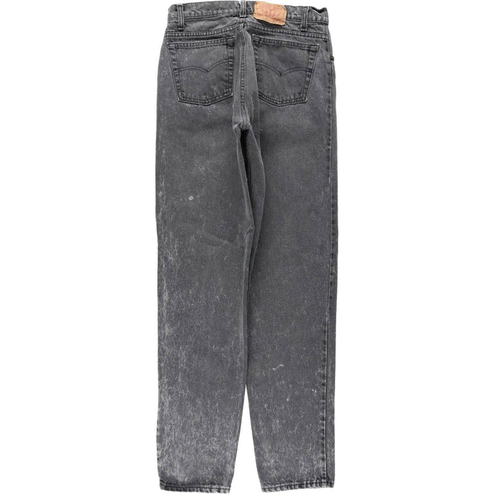1990'S Levi's 550-0253 Black Denim Tapered Jeans, Made in USA, Men's Size W31 (approx.), Vintage cotton black type Vintage Second Hand