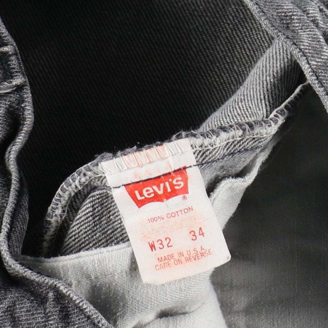 1990'S Levi's 550-0253 Black Denim Tapered Jeans, Made in USA, Men's Size W31 (approx.), Vintage cotton black type Vintage Second Hand