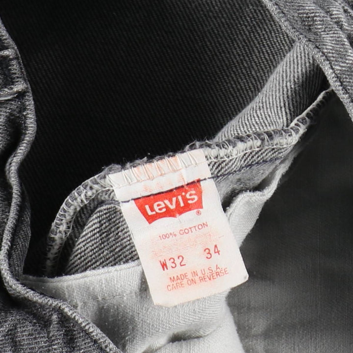 1990'S Levi's 550-0253 Black Denim Tapered Jeans, Made in USA, Men's Size W31 (approx.), Vintage cotton black type Vintage Second Hand