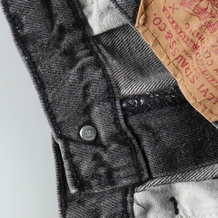 1990'S Levi's 550-0253 Black Denim Tapered Jeans, Made in USA, Men's Size W31 (approx.), Vintage cotton black type Vintage Second Hand
