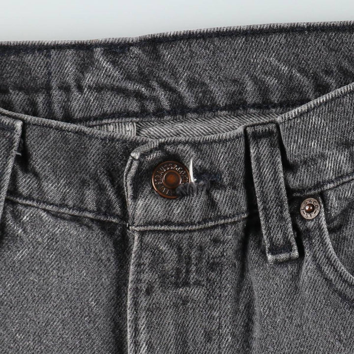 1990'S Levi's 550-0253 Black Denim Tapered Jeans, Made in USA, Men's Size W31 (approx.), Vintage cotton black type Vintage Second Hand