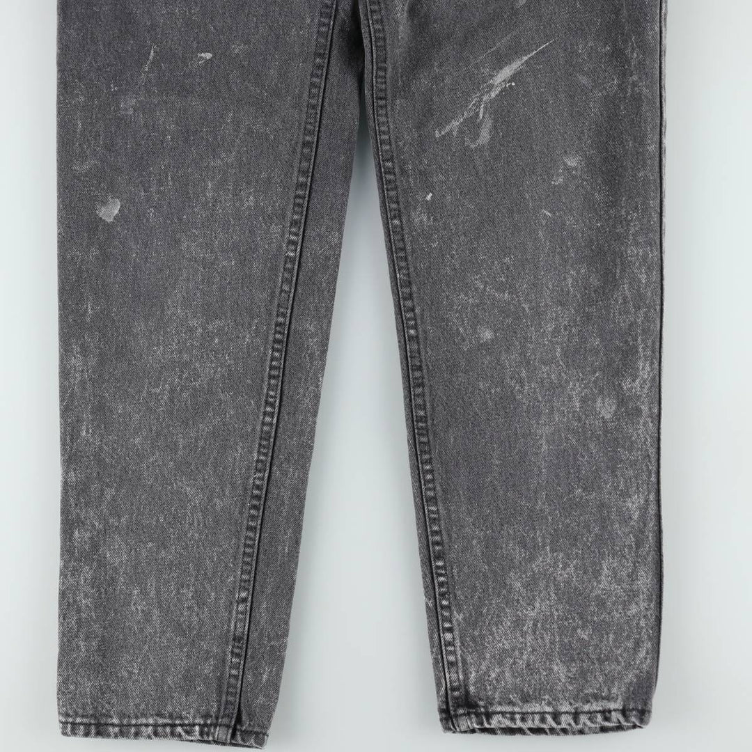 1990'S Levi's 550-0253 Black Denim Tapered Jeans, Made in USA, Men's Size W31 (approx.), Vintage cotton black type Vintage Second Hand