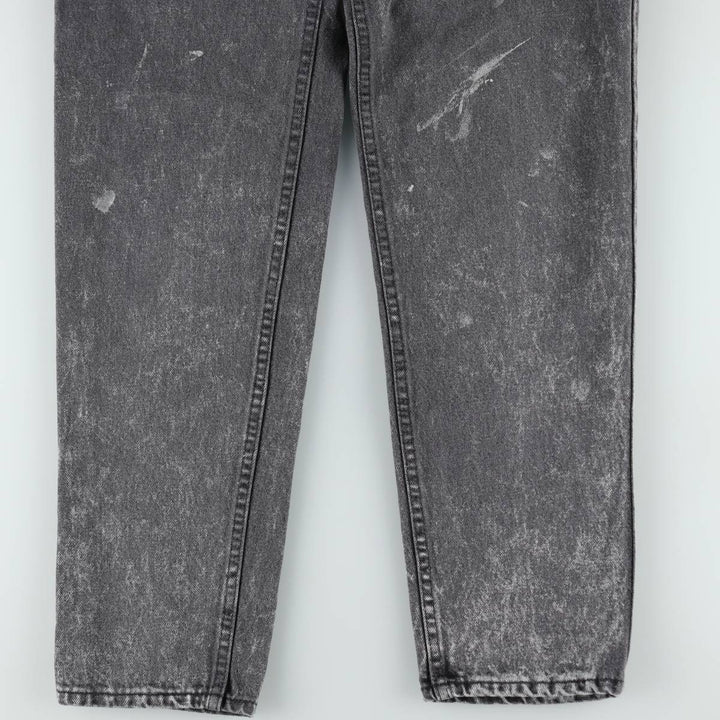 1990'S Levi's 550-0253 Black Denim Tapered Jeans, Made in USA, Men's Size W31 (approx.), Vintage cotton black type Vintage Second Hand