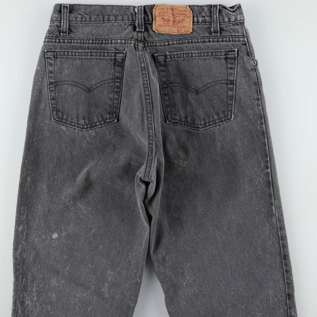 1990'S Levi's 550-0253 Black Denim Tapered Jeans, Made in USA, Men's Size W31 (approx.), Vintage cotton black type Vintage Second Hand