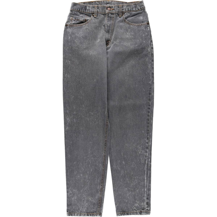 1990'S Levi's 550-0253 Black Denim Tapered Jeans, Made in USA, Men's Size W29 (approx.), Vintage cotton black type Vintage Second Hand