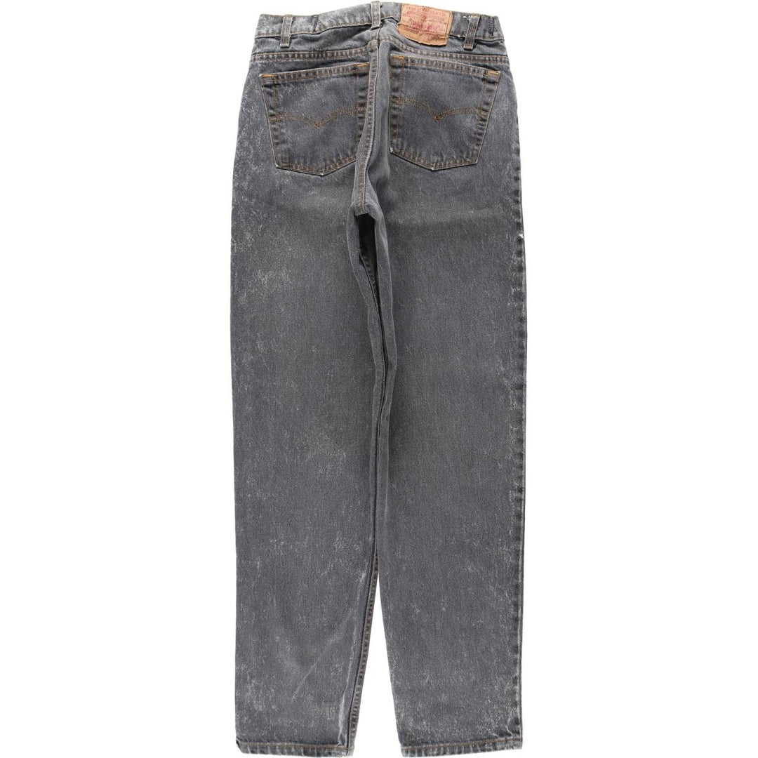 1990'S Levi's 550-0253 Black Denim Tapered Jeans, Made in USA, Men's Size W29 (approx.), Vintage cotton black type Vintage Second Hand
